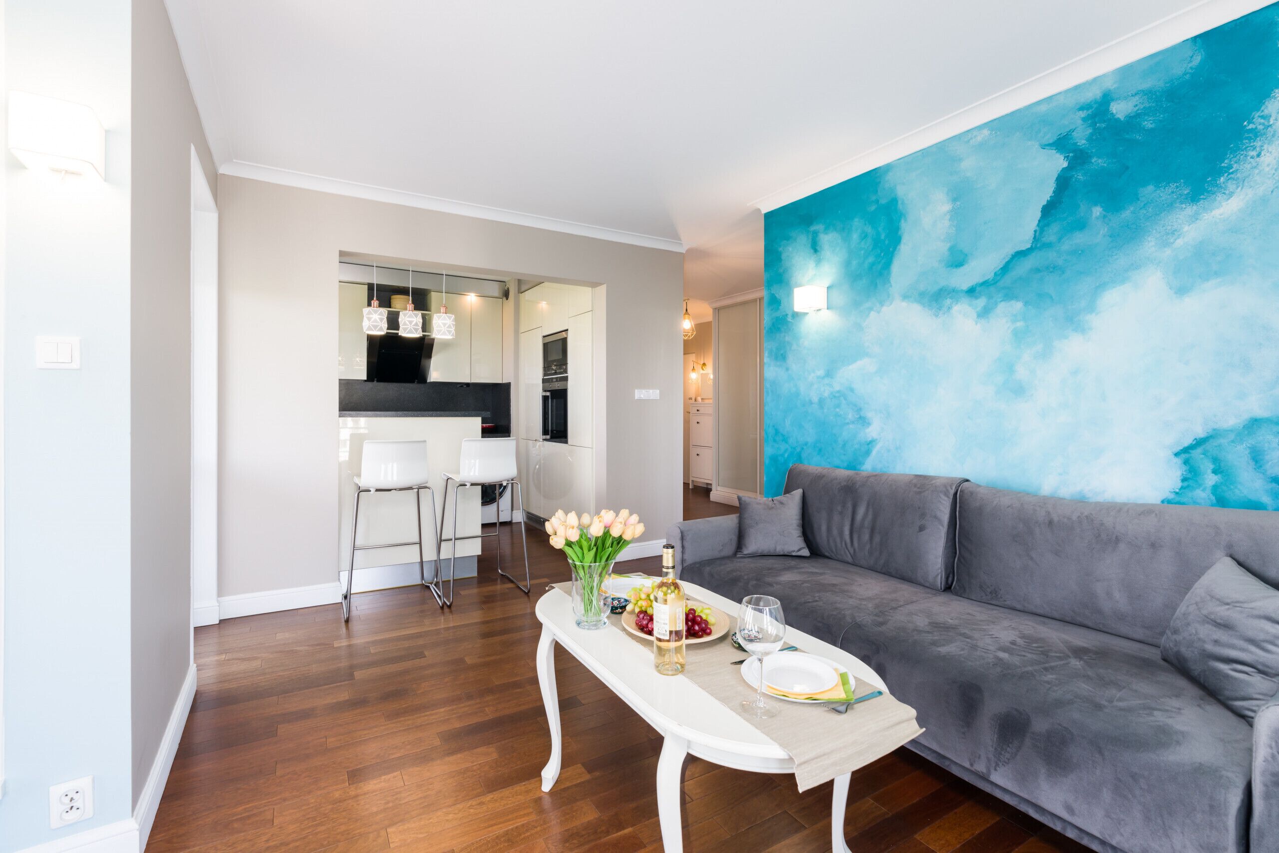 Lägenhet - 1 sovrum - balkong | Vardagsrum