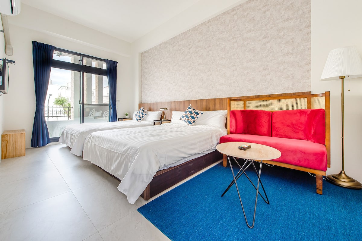 Deluxe Plus Twin Room with Balcony | Desk, free WiFi, bed sheets