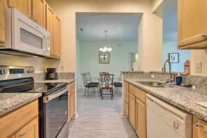 Fridge, microwave, stovetop, dishwasher - Porch & Community Perks: Walkable Lewes Condo (Lewes)