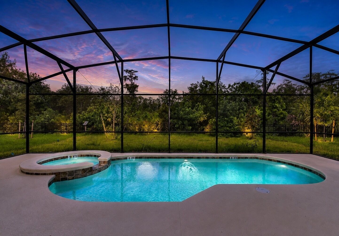 A heated pool