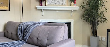Smart TV y chimenea