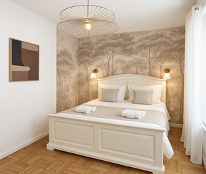 2 bedrooms, iron/ironing board, travel crib, bed sheets