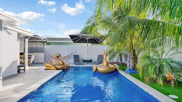 A heated pool