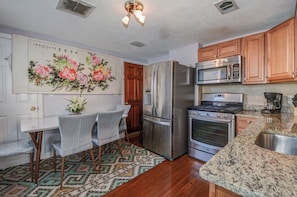 Microwave, oven, stovetop, dishwasher