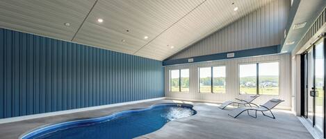 Indoor pool, a heated pool