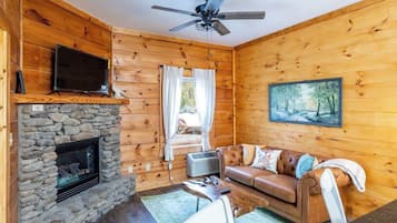 TV, fireplace, offices