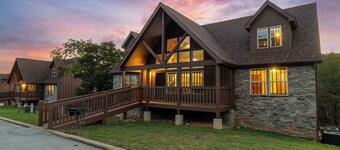 RUSTIC CABIN with 7 Master Suites!! By Pool!