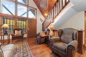 TV, fireplace, video games, offices