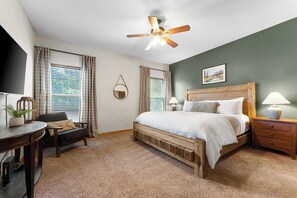 6 chambres, bureau, fer et planche à repasser, lit de bébé portatif