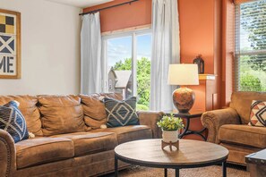 TV, fireplace, video games, offices