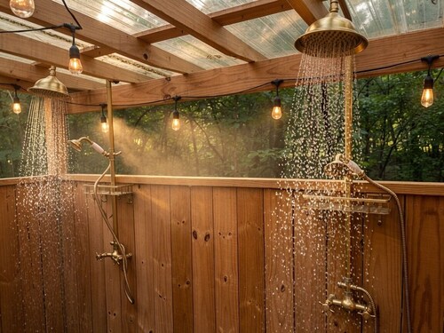 secluded cottage- firepit, outdoor shower, hammock