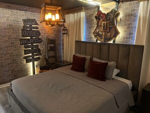 8 bedrooms, blackout drapes, iron/ironing board, travel crib