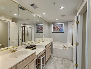 Hair dryer, towels - Desoto Beach Club 201| Ocean Views, Beach Access + Complex Pool (Tybee Island)