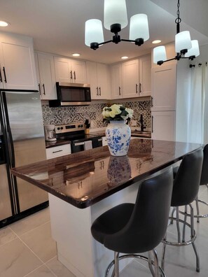 Fridge, microwave, toaster, ice maker