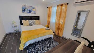 2 bedrooms, iron/ironing board, WiFi, bed sheets