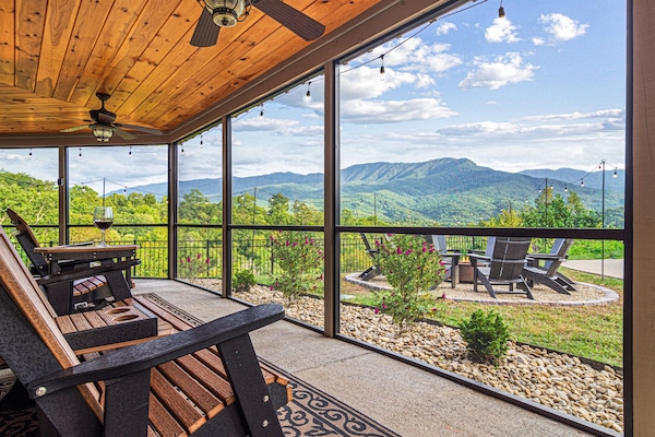 Savor the serenity as you unwind on the screened porch. The panoramic views extend before you, creating a tranquil haven that invites you to linger, breathe in the fresh mountain air, and appreciate the ever-changing tapestry of nature.