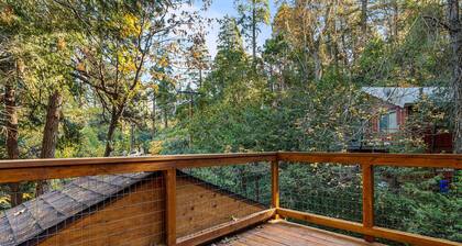 Cozy Mountain Retreat with 3 decks, huge living room, walking distance of shops