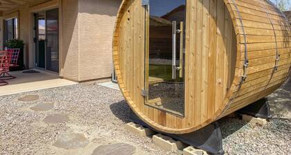 Western vibe 3 BR home with heated pool and sauna