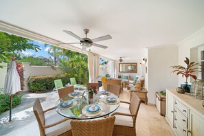 Outdoor dining - Humming Bird | Beach View - Located in  Beautiful Mullins Bay with Private Pool (Mullins)