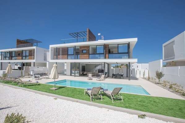 A heated pool - Rent Your Dream Protaras Holiday Villa and Look Forward to Relaxing Beside Your Private Pool (Protaras)