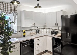 Fridge, oven, stovetop, toaster