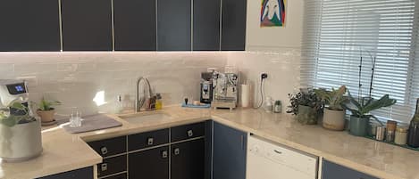 Fridge, oven, stovetop, dishwasher