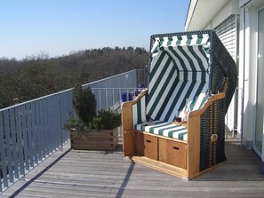 Terrace/patio - 3-zi-terrassen-fewo Exklusiv, Strandnah, Schwimmbad, Sauna, Wlan Frei (Zempin)