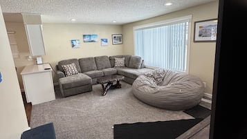 TV connectée, cheminée, jeux vidéo