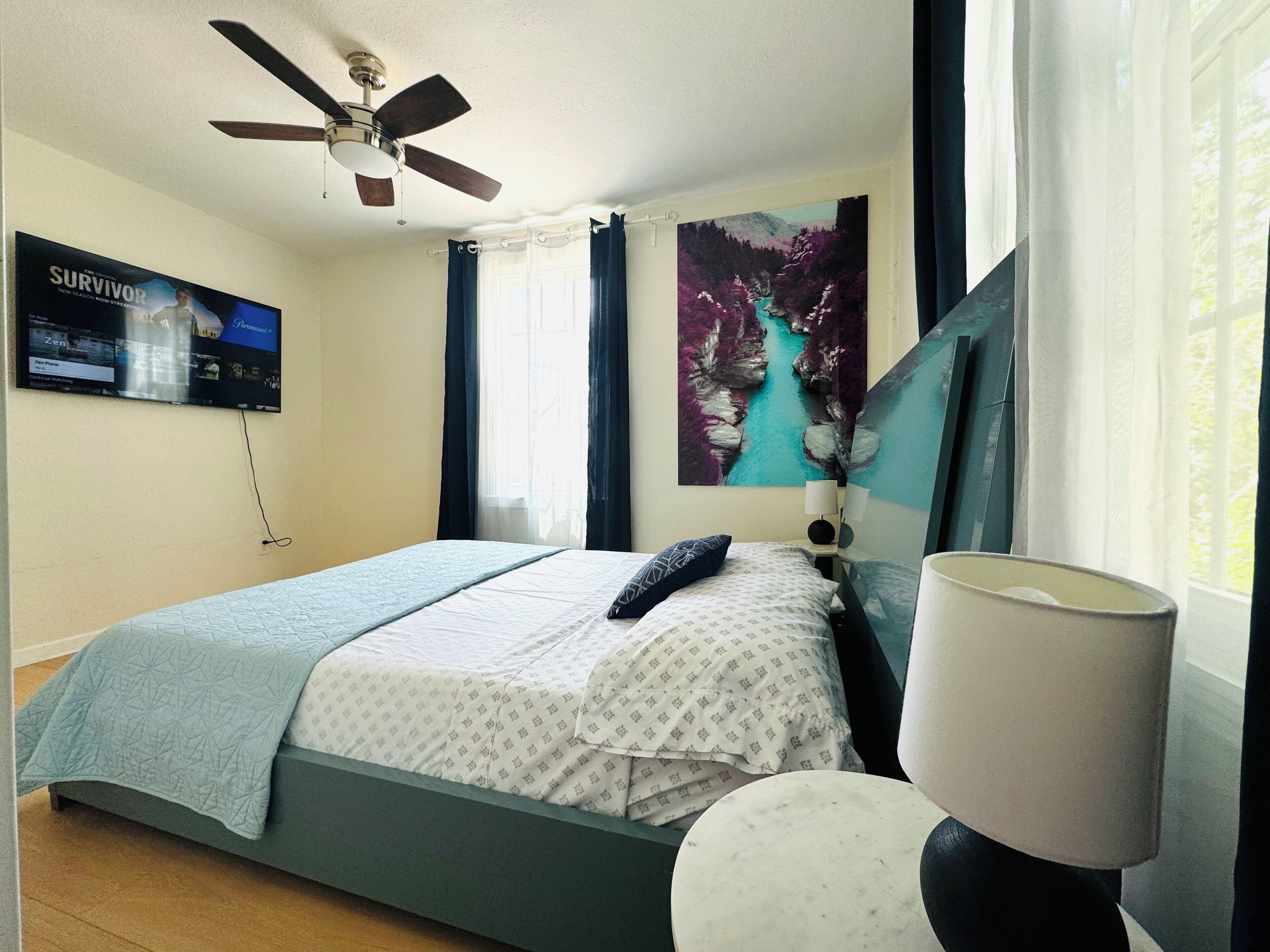 2 dormitorios, tabla de planchar con plancha, wifi gratis y ropa de cama