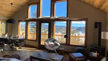 Televisión y chimenea