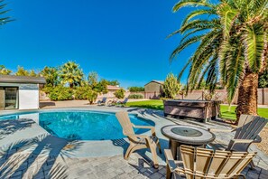 A heated pool