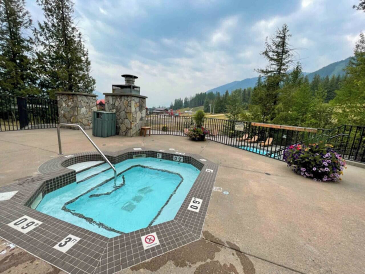 A heated pool