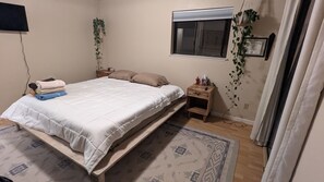 2 bedrooms, in-room safe, iron/ironing board, WiFi