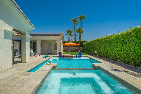 Outdoor pool, a heated pool