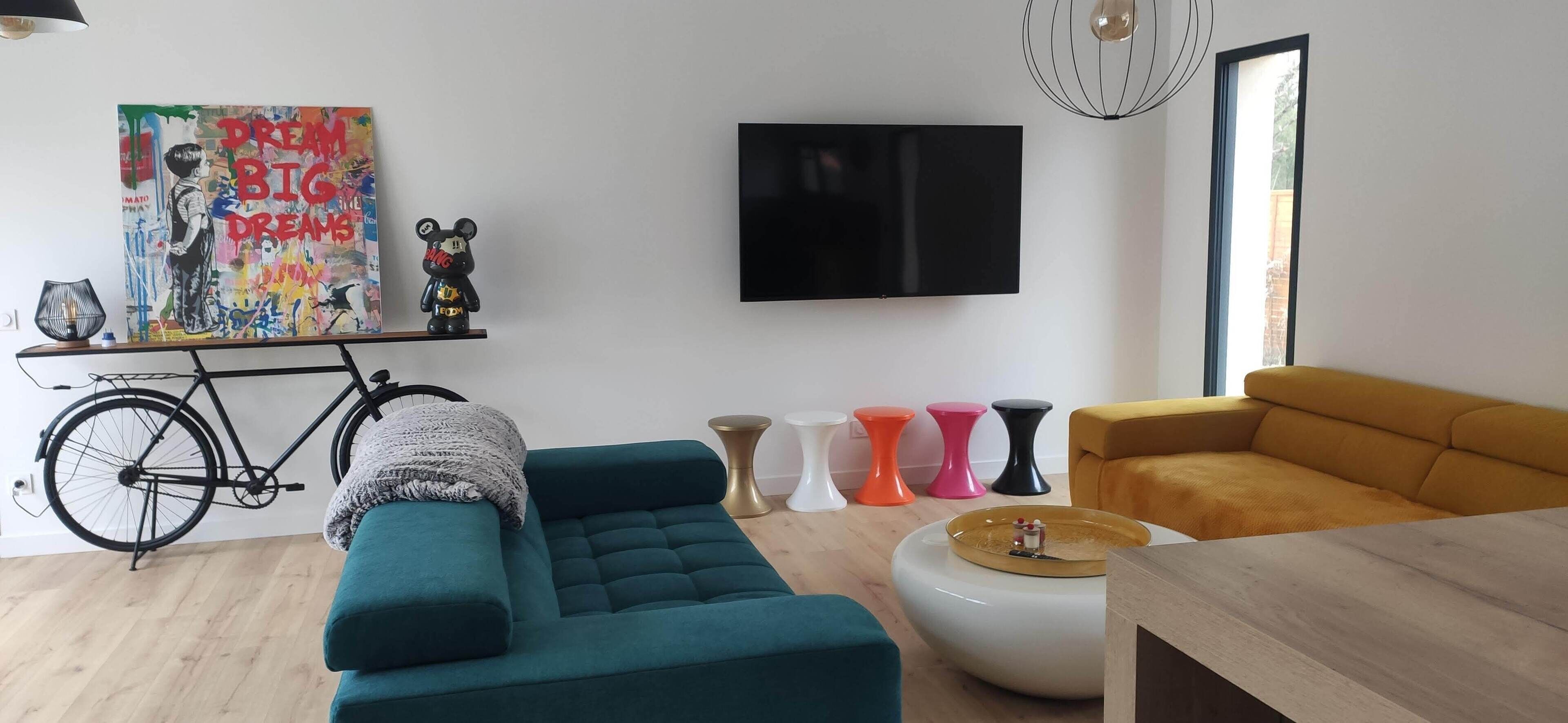 Villa plein pied de 130 m2 avec piscine dans le bassin d'Arcachon.