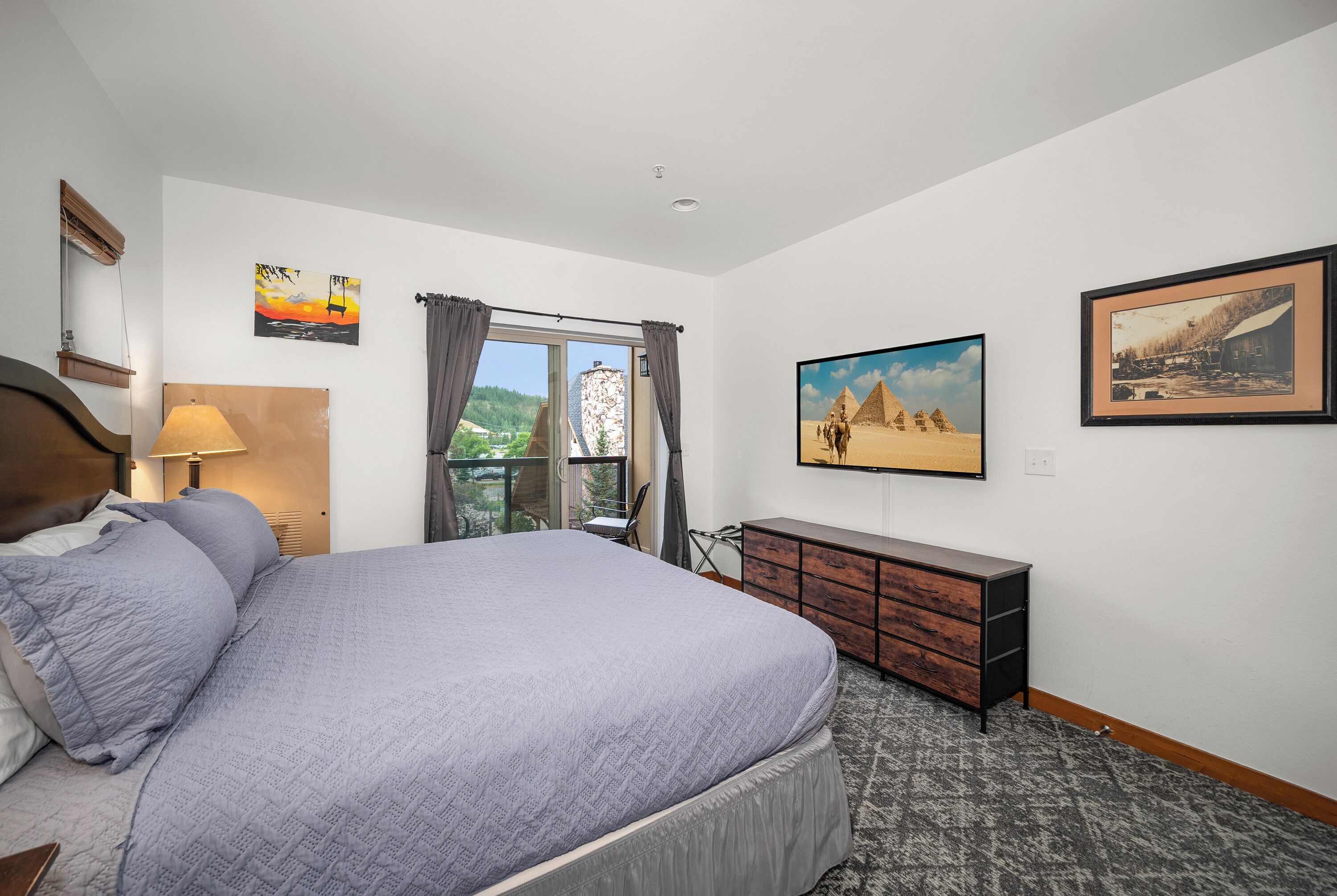 Desk, iron/ironing board, travel crib, WiFi (free)