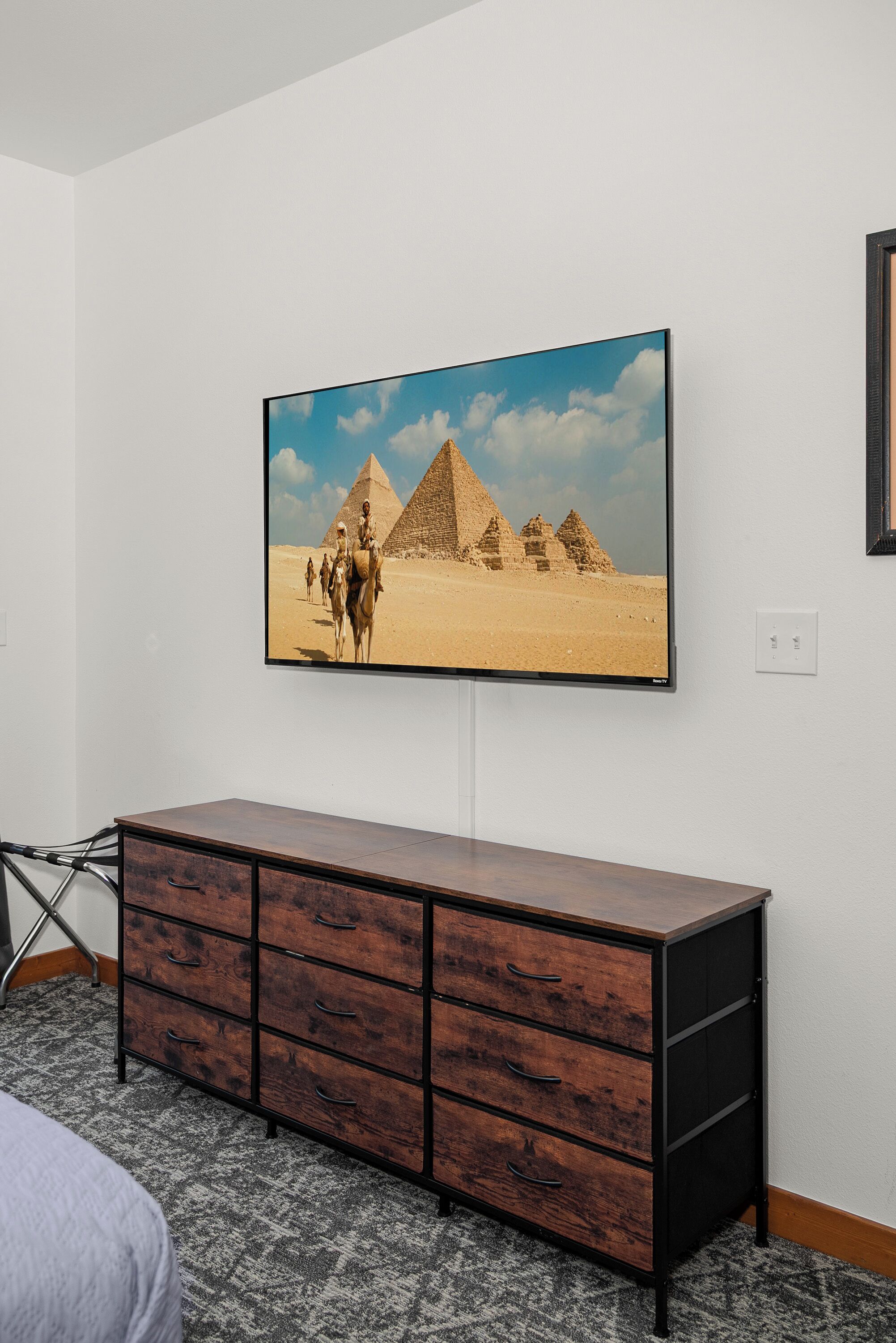 Desk, iron/ironing board, travel crib, WiFi (free)
