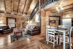 Smart TV, fireplace, video games, DVD player