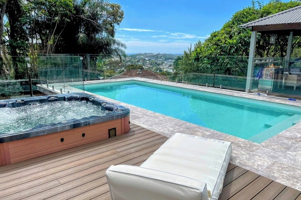Swimming pool and spa for guest enjoyment (shared with hosts).