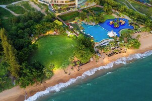 Private beach, white sand