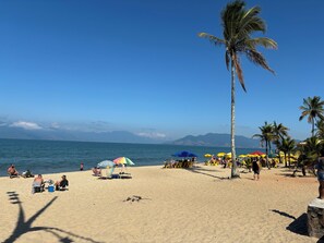 En la playa 