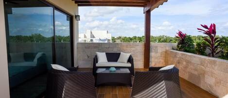 Apartment, 2 Bedrooms, Private Pool | Terrace/patio
