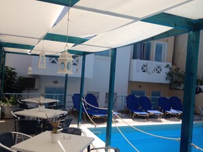 Studio, 1 Bedroom, Balcony | Property grounds - Renia Studios -studio for 2 Pers With a Swimming Pool (Malevizi)