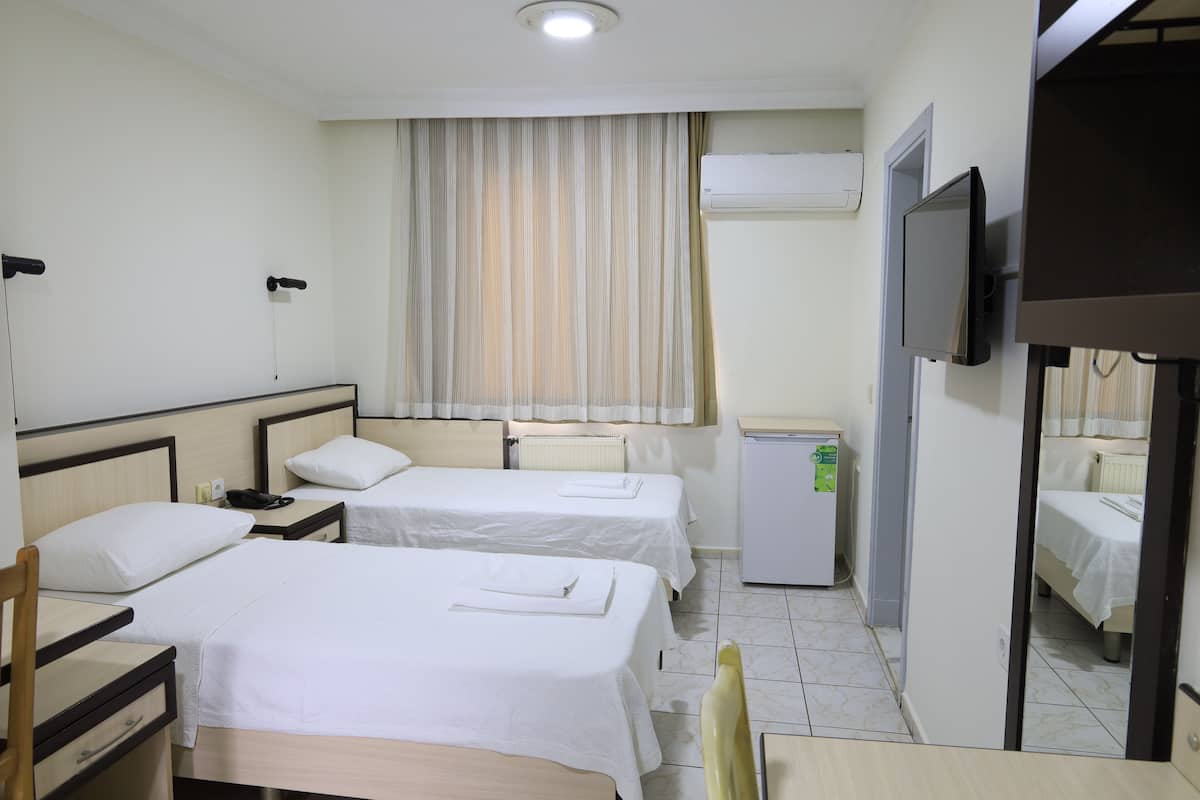 标准双床房 | 办公桌、笔记本电脑工作区、免费 WiFi、床单
