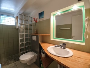 SĂšche-cheveux, serviettes fournies