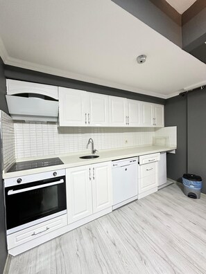 Economy-Apartment | Eigene Kochnische | Mini-Kühlschrank, Ofen, Herdplatte, Geschirrspüler