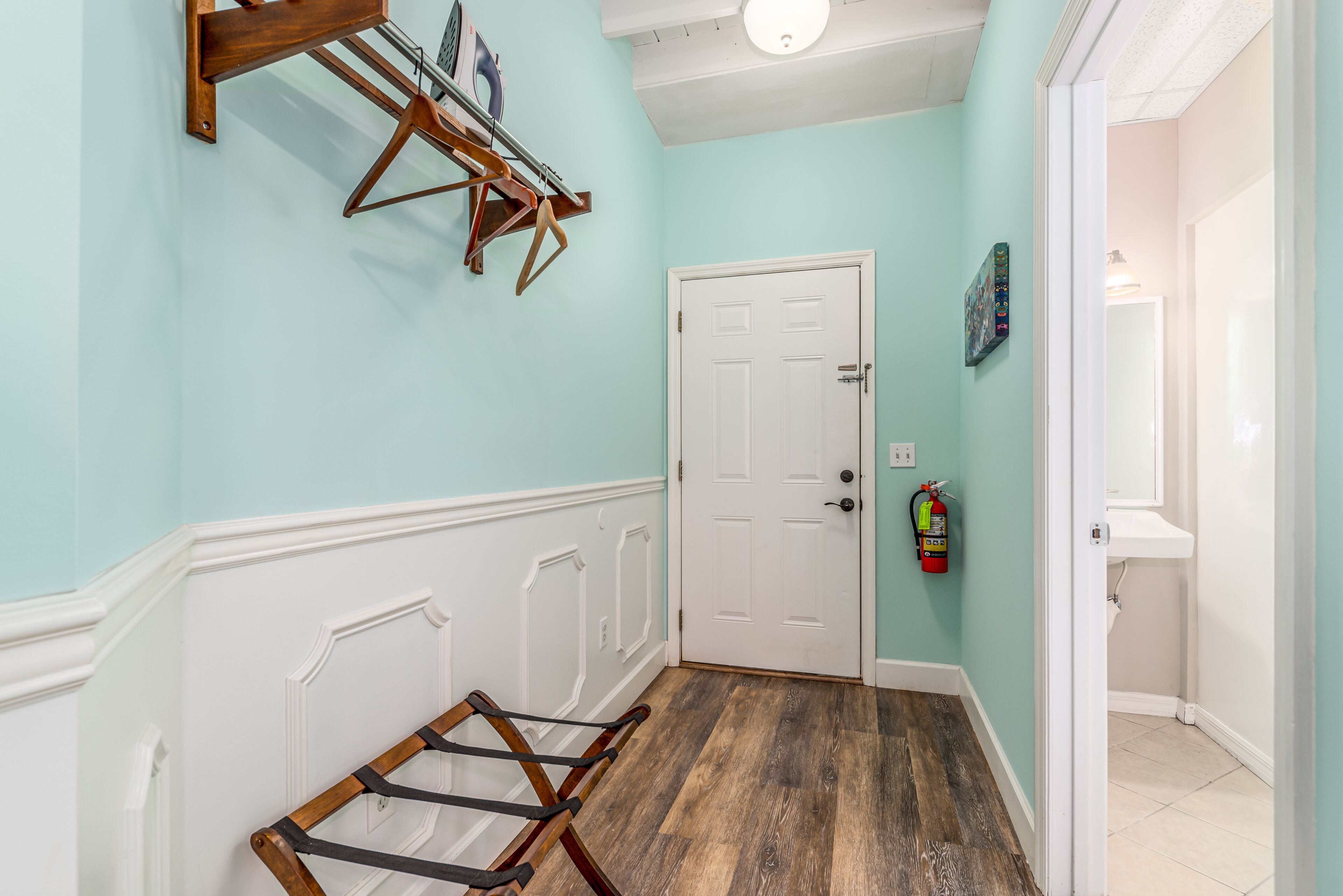 room 2, 1king bed, accessible | bathroom | free toiletries, hair dryer, towels, soap