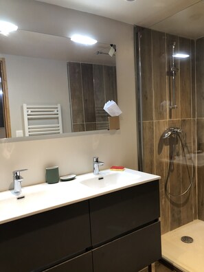Dusche, Haartrockner, Toilettenpapier