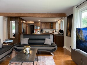 Smart-tv en een open haard