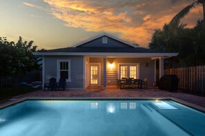Outdoor pool, a heated pool